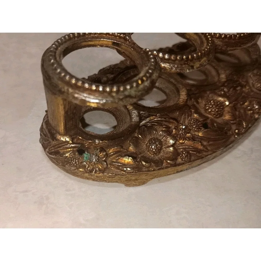 Matson Ormolu Ornate Metal Tube Lipstick Hollywood Regency Holder Vtg 50's READ